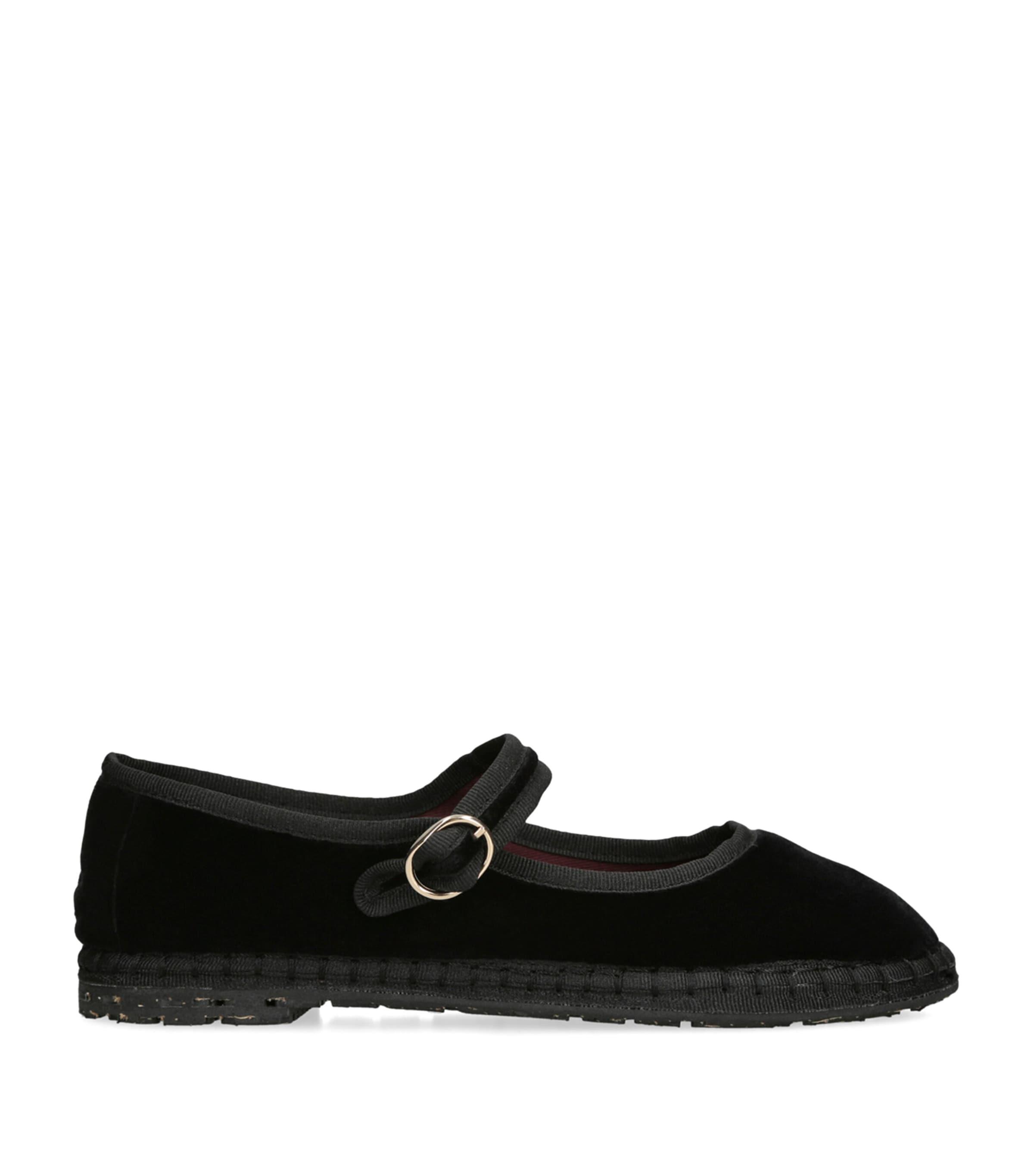 Flabelus Velvet Antonia Mary Janes by FLABELUS