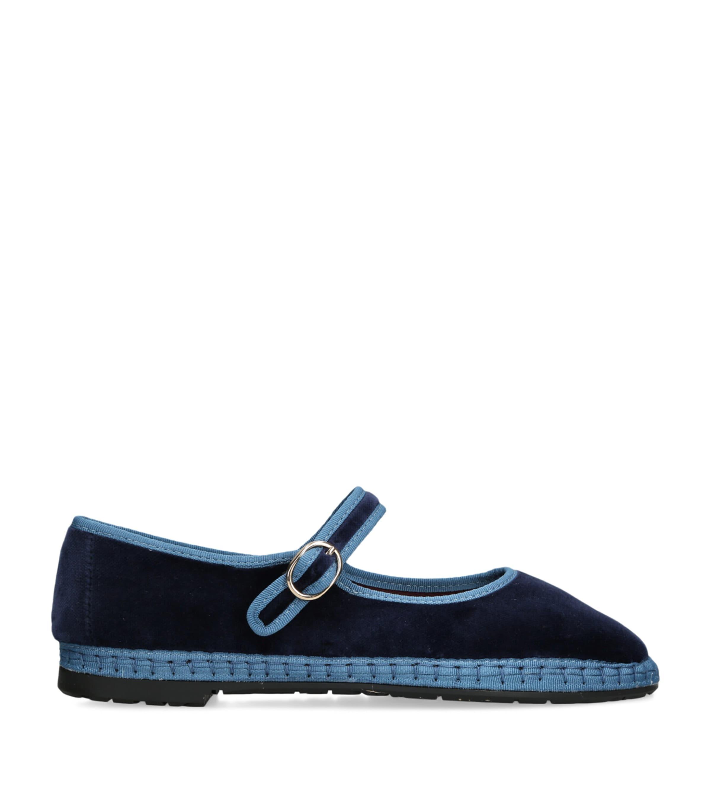 Flabelus Velvet Montague Mary Janes by FLABELUS