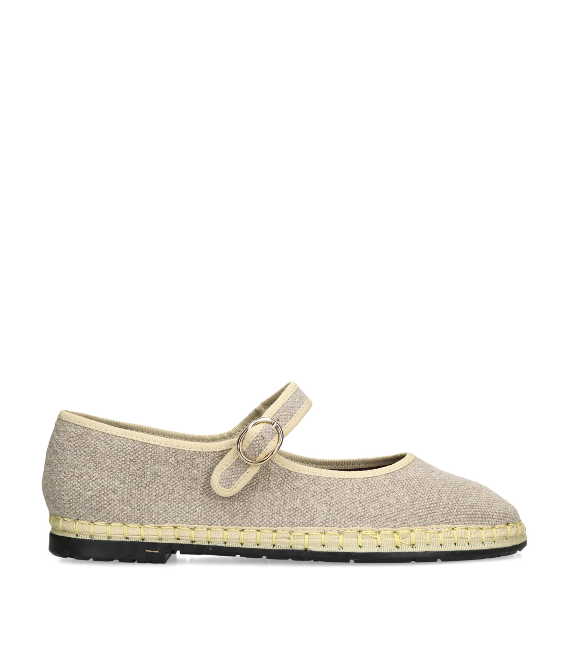 Linen Imelda Mary Janes by FLABELUS