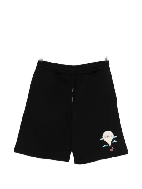 Aéronautique drawstring graphic shorts by FLANEUR