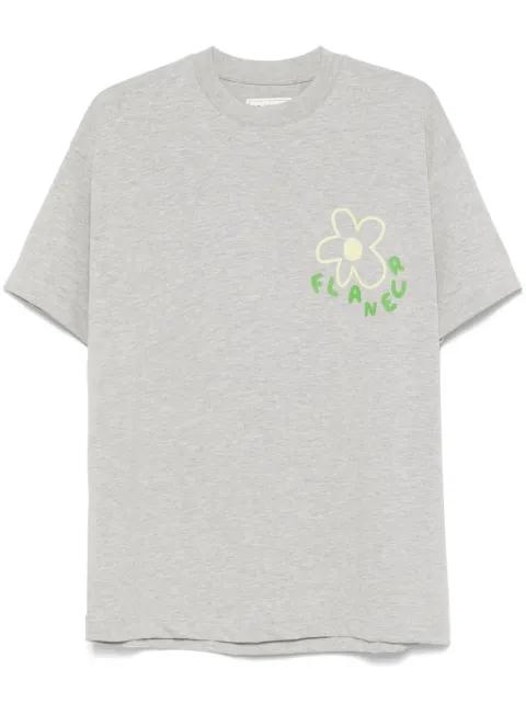 Blossom-print T-shirt by FLANEUR