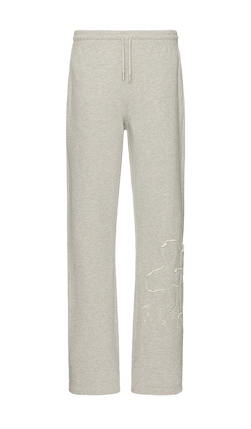 FLANEUR Blossom Patches Sweatpants in Grey by FLANEUR
