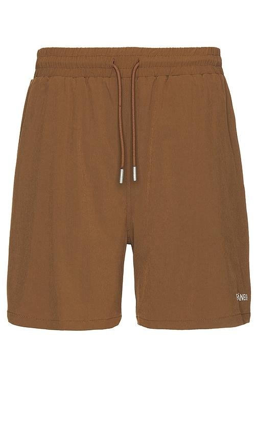 FLANEUR Essential Swim Shorts in Brown by FLANEUR