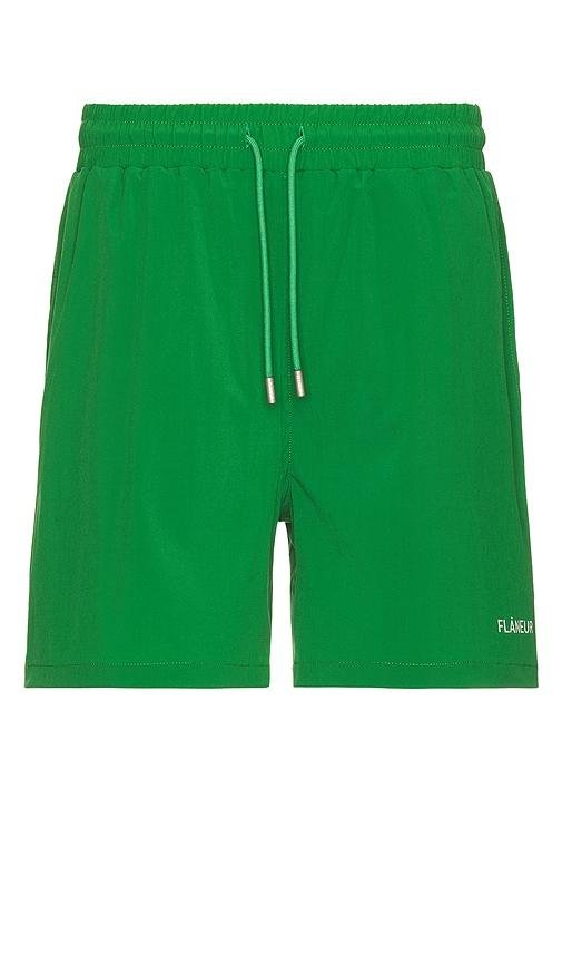 FLANEUR Essential Swim Shorts in Green by FLANEUR