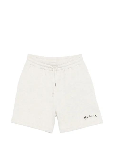 drawstring embroidered shorts by FLANEUR