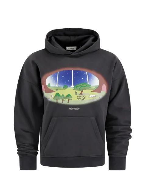 graphic hoodie by FLANEUR