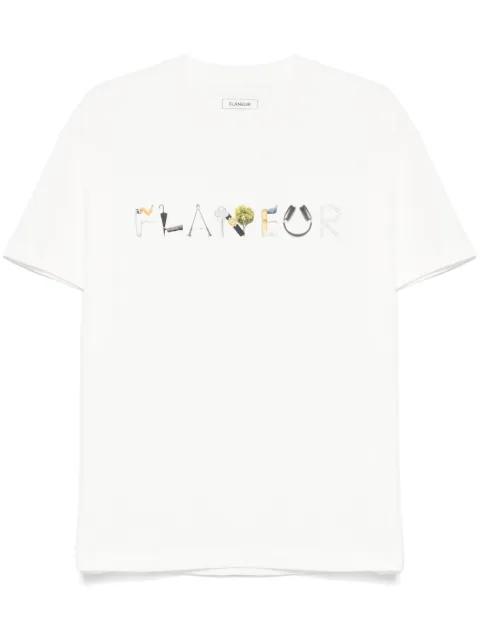 logo-print T-shirt by FLANEUR