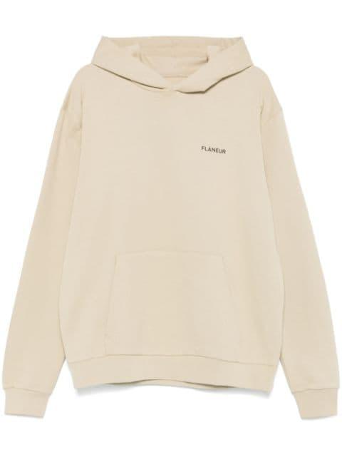 rubberised-logo hoodie by FLANEUR