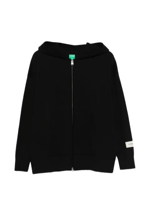 zip-fastening hoodie by FLANEUR