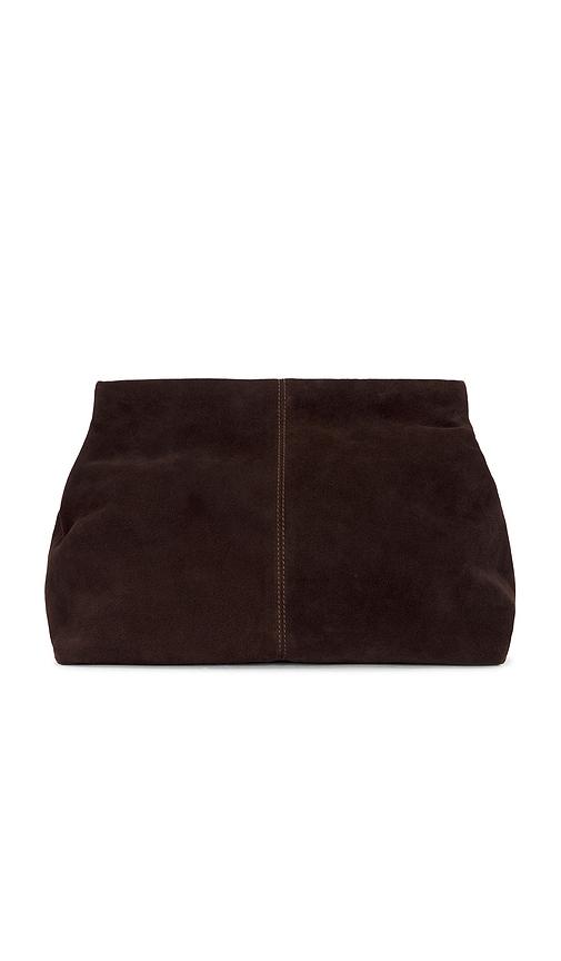 Flattered Clay Clutch in Chocolate by FLATTERED