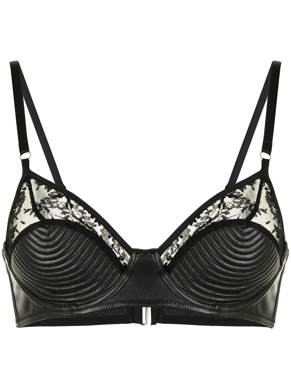 Bebe vegan-leather bra by FLEUR DU MAL
