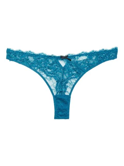Bianca lace bow thong by FLEUR DU MAL