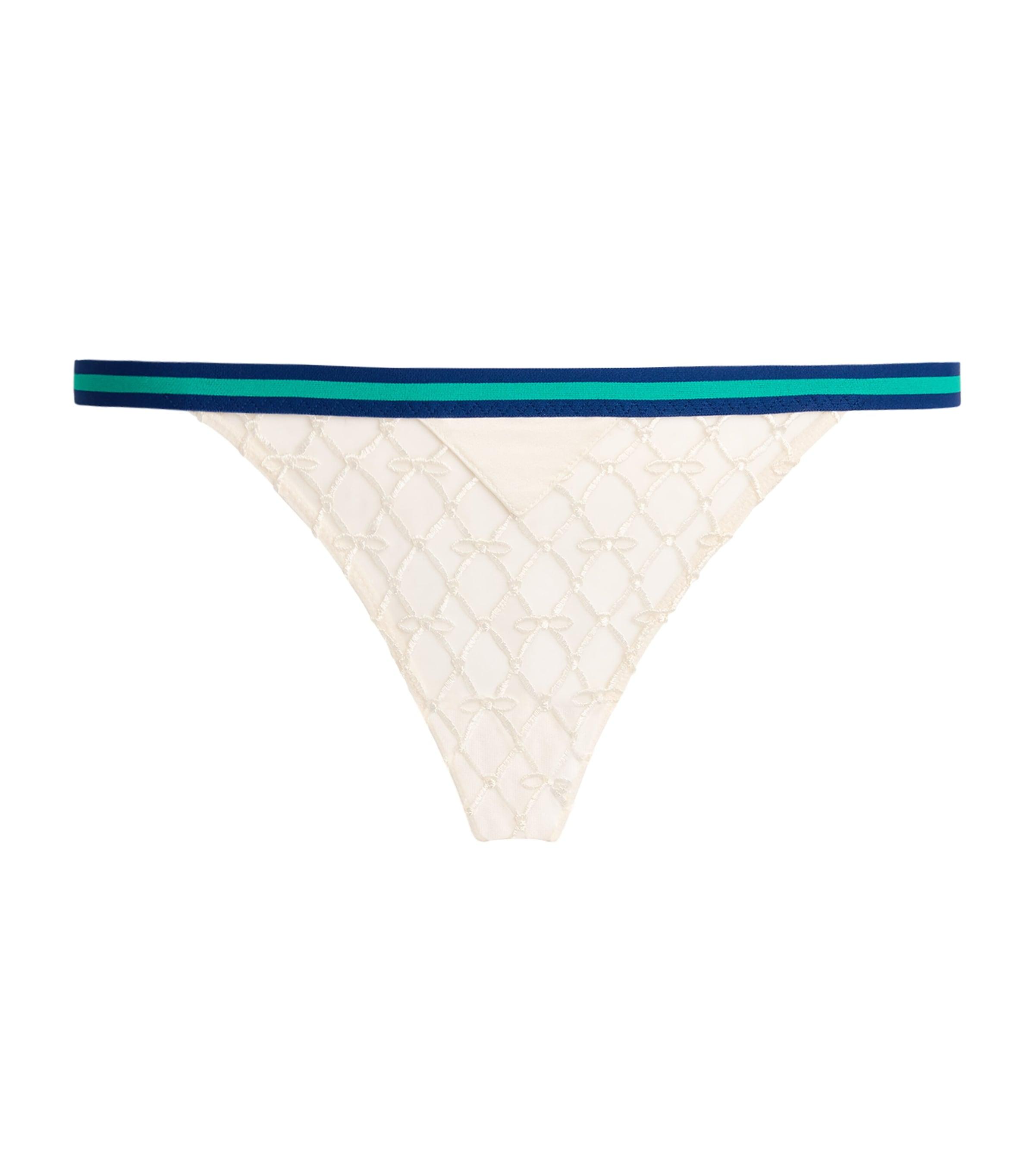 Fleur Du Mal Mesh Serena Thong by FLEUR DU MAL