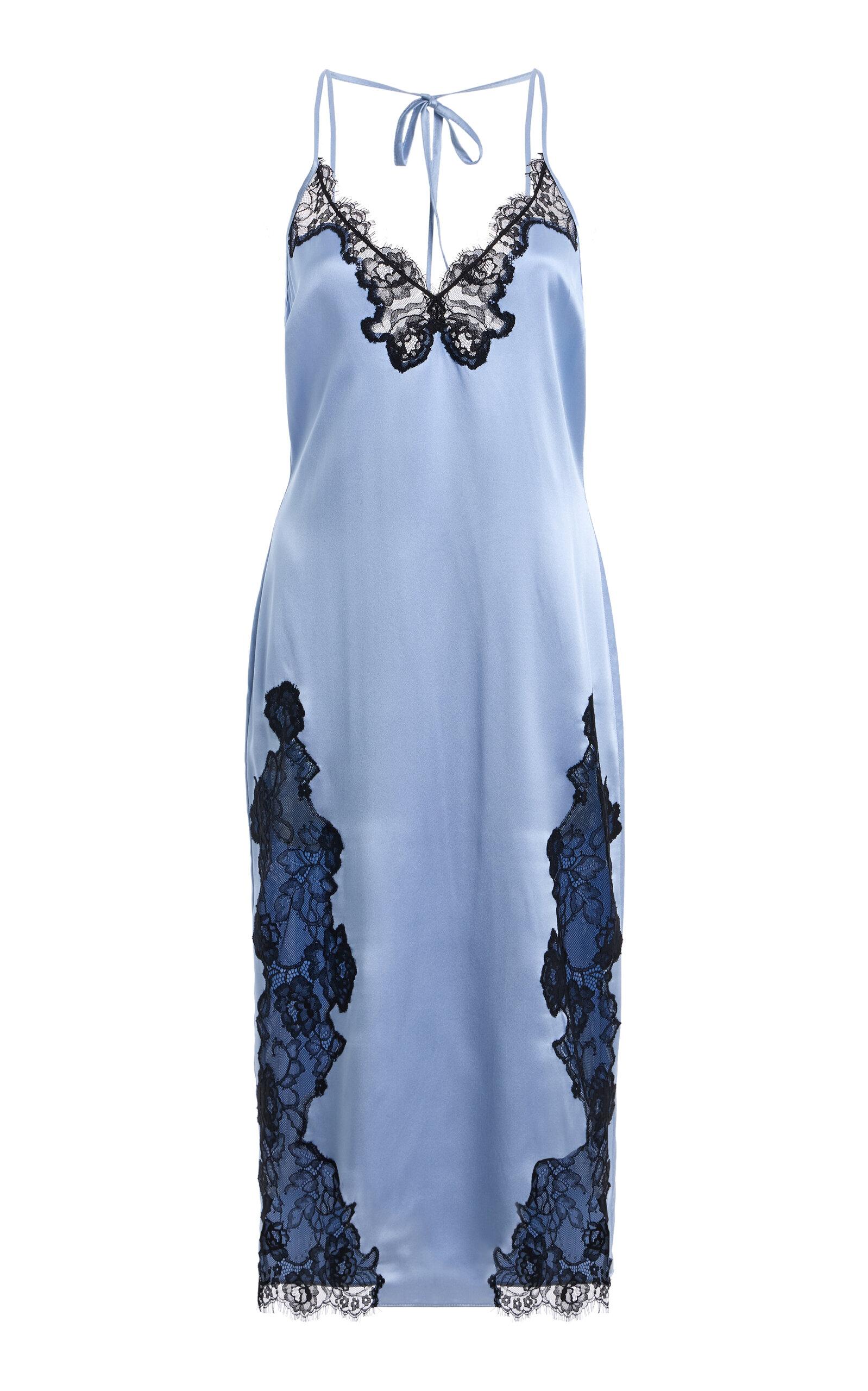 Fleur dual Juliet Lace-Trimmed Silk Charmeuse Slip Dress -oda Operandi by FLEUR DU MAL