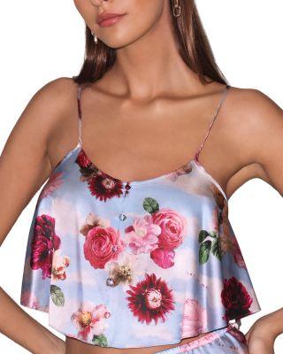 Floral Print Cropped Camisole by FLEUR DU MAL