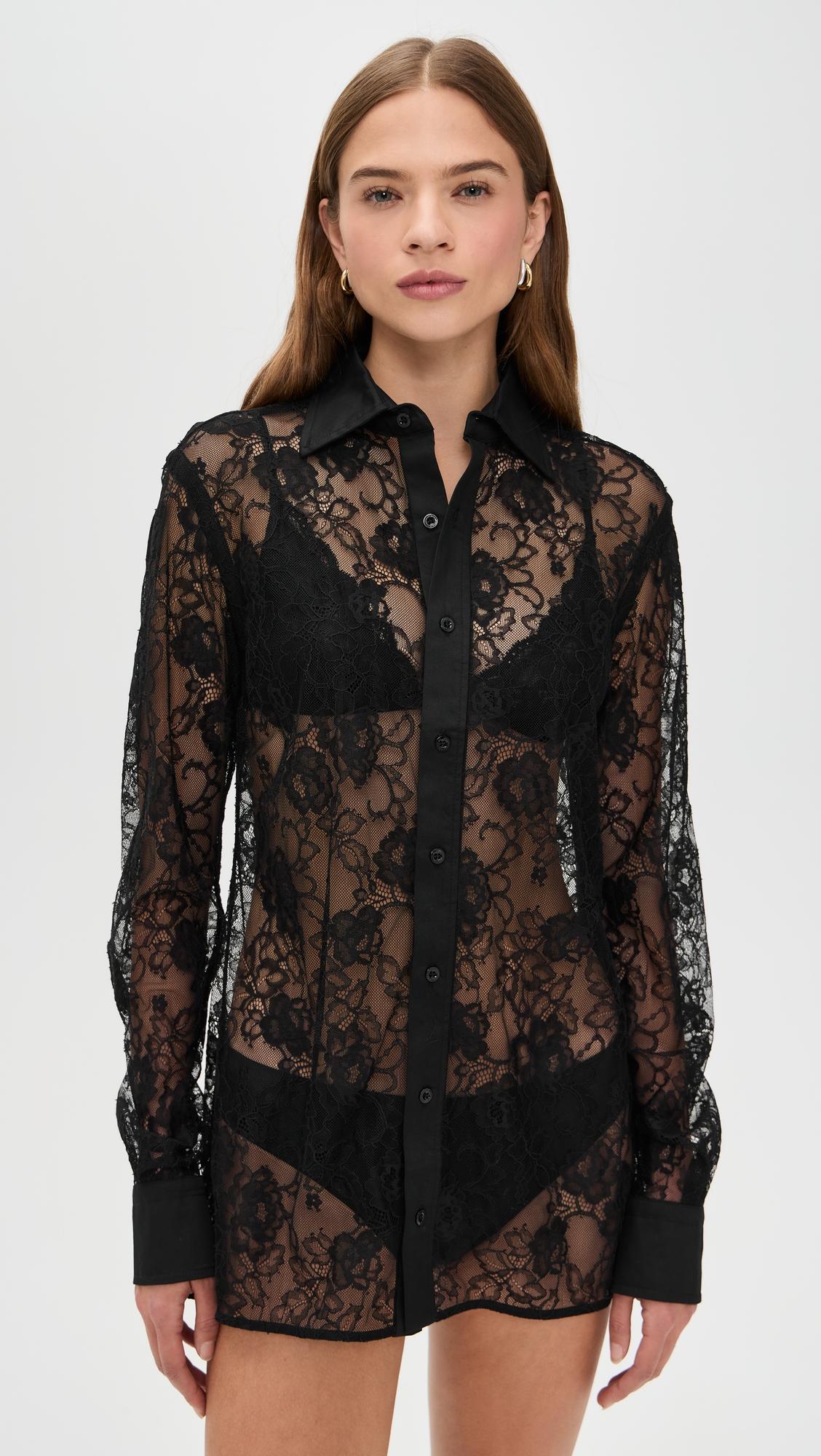 Juliet Lace Button Down by FLEUR DU MAL