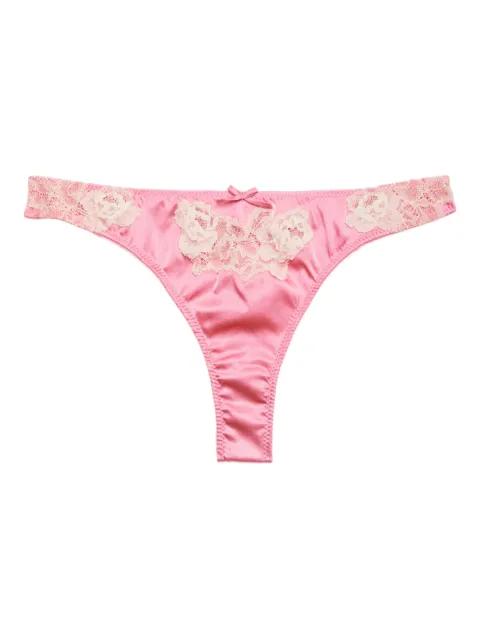 Juliet lace bow thong by FLEUR DU MAL