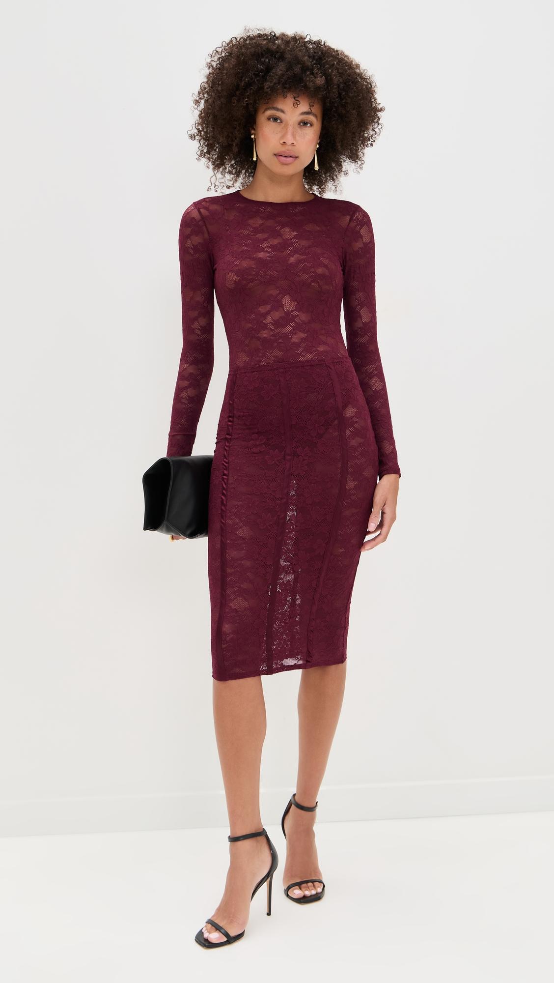 Le Stretch Lace Pencil Skirt by FLEUR DU MAL