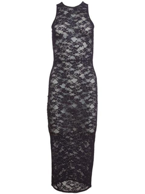 Le Stretch lace racer tank dress by FLEUR DU MAL