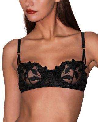Lily Embroidered Balconette Bra by FLEUR DU MAL