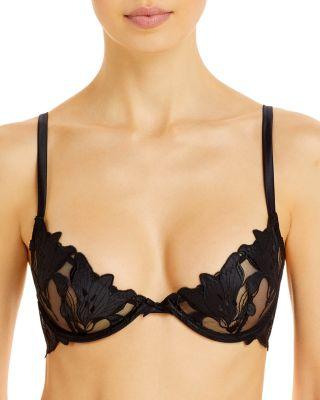 Lily Embroidered Plunge Demi Bra by FLEUR DU MAL