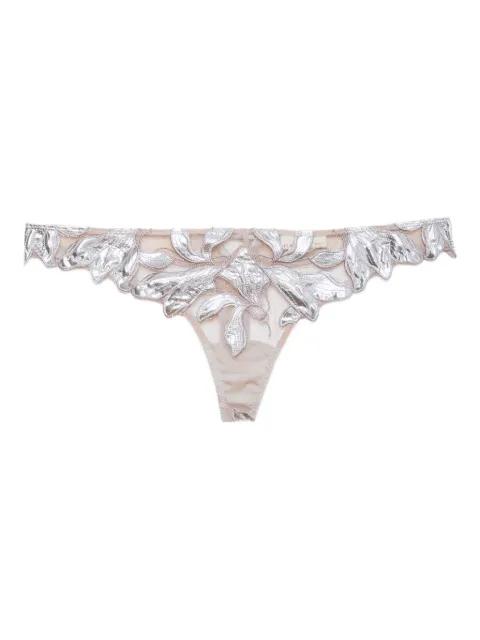 Lily embroidery hipster thong by FLEUR DU MAL