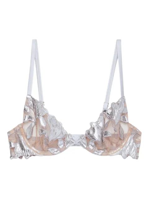 Lily embroidery plunge demi bra by FLEUR DU MAL