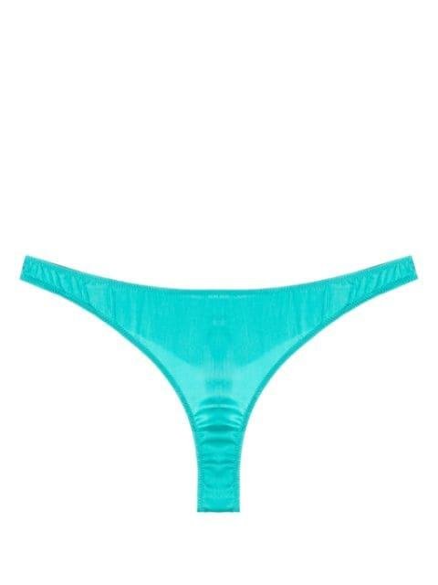 Luxe satin-finish thong by FLEUR DU MAL