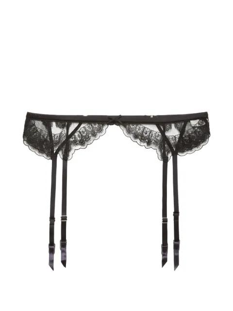 Mila lace-trim garter belt by FLEUR DU MAL