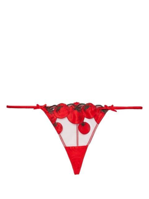Pomodoro embroidered V-string by FLEUR DU MAL