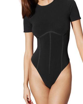 Short Sleeve Thong Bodysuit by FLEUR DU MAL
