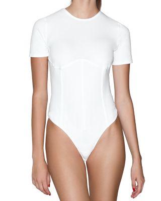 Short Sleeve Thong Bodysuit by FLEUR DU MAL