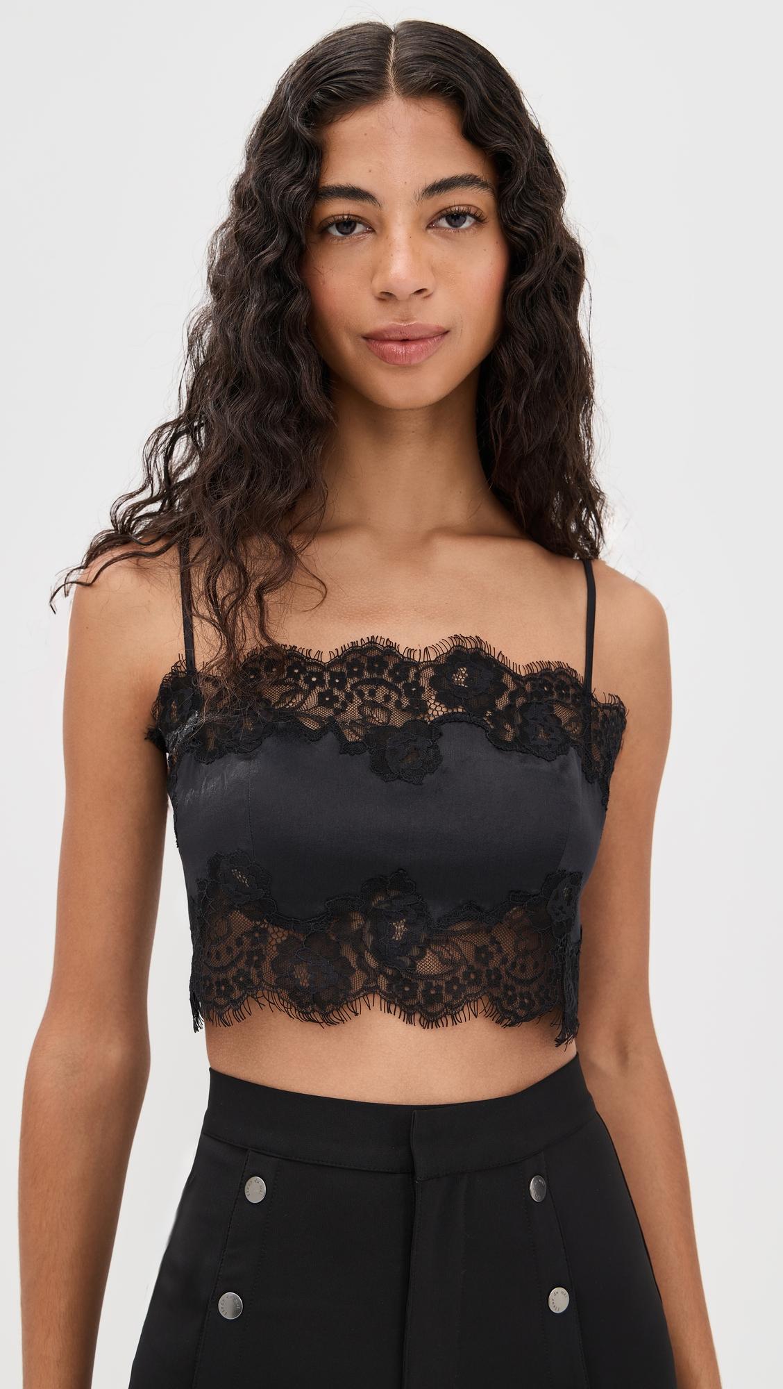 Silk and Lace Bandeau Top by FLEUR DU MAL