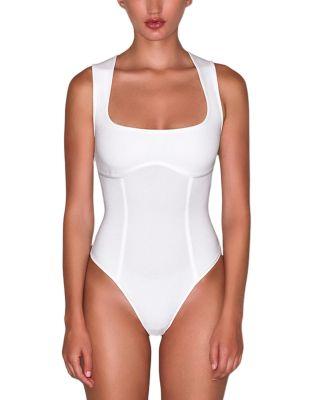 Square Neck Bodysuit by FLEUR DU MAL