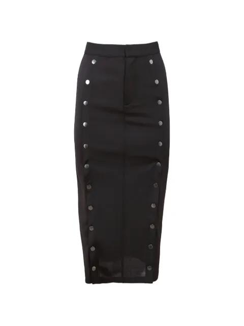 Undo Me button panelled midi skirt by FLEUR DU MAL