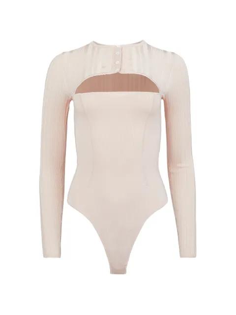 button rib bodysuit by FLEUR DU MAL