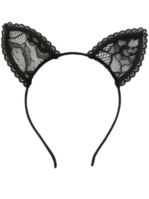 cat-ears lace headband by FLEUR DU MAL