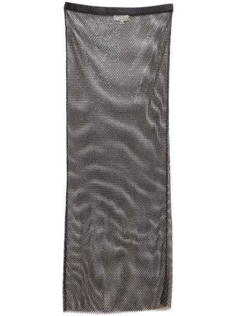 embellished fishnet maxi skirt by FLEUR DU MAL