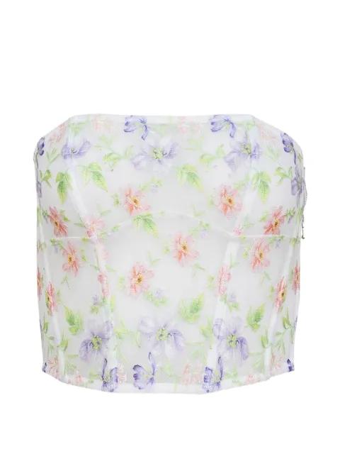 embroidered corset top by FLEUR DU MAL
