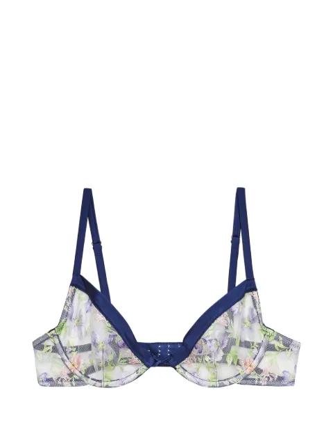 embroidered demi bra by FLEUR DU MAL
