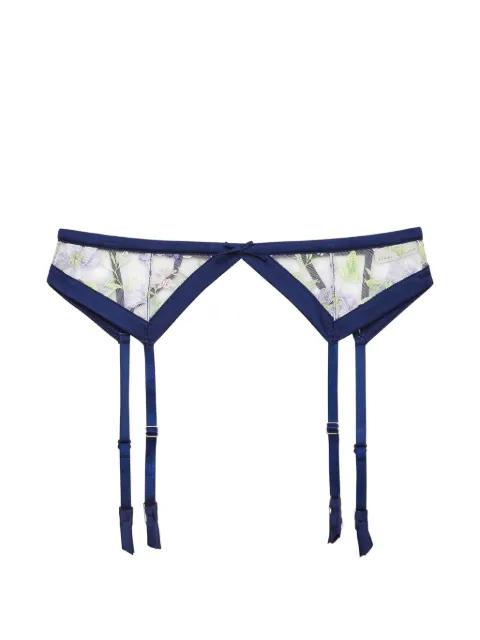 embroidered garter belt by FLEUR DU MAL