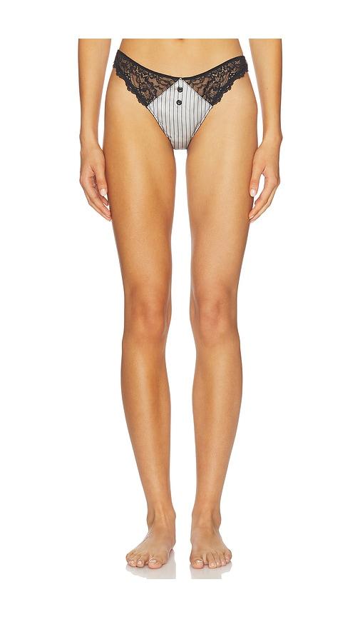 fleur du mal Executive Thong in Grey by FLEUR DU MAL