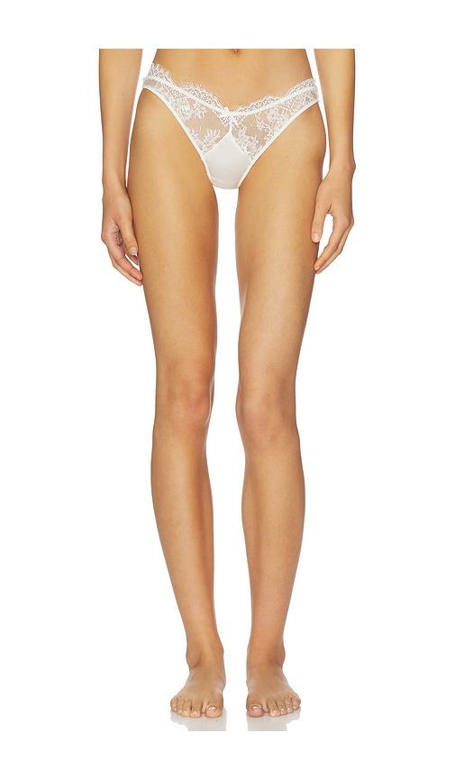 fleur du mal Frankie Lace Thong in Ivory by FLEUR DU MAL