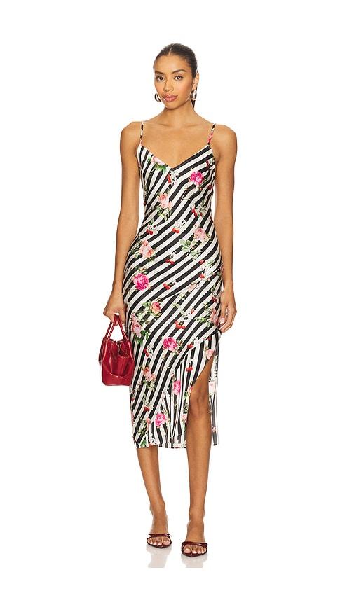 fleur du mal Giselle Rose Slip in Black by FLEUR DU MAL
