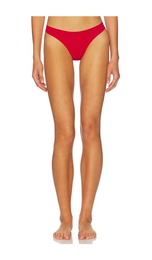 fleur du mal Le Stretch Micro Thong in Red by FLEUR DU MAL