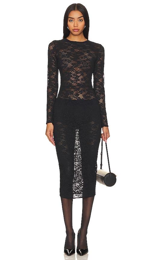 fleur du mal Le Stretch Multifit Dress in Black by FLEUR DU MAL