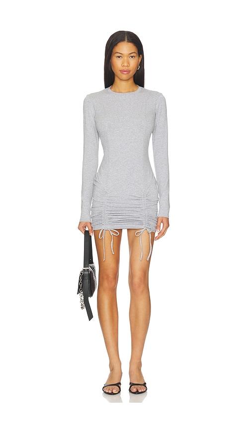 fleur du mal Riley Long Sleeve Dress in Grey by FLEUR DU MAL