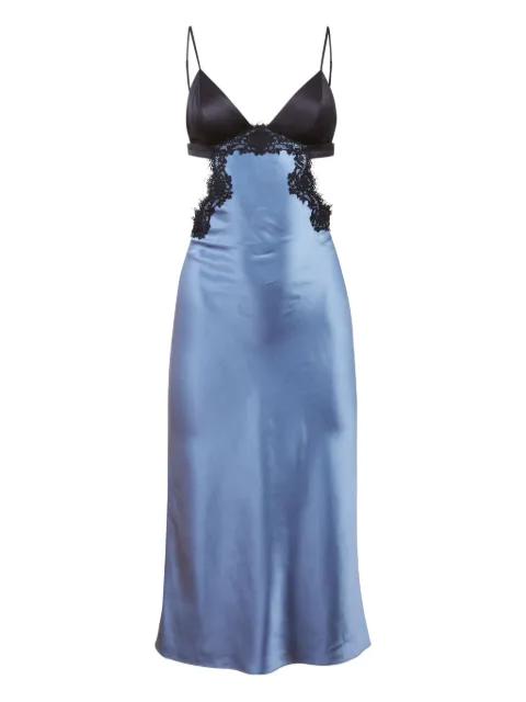 lace-insert slip dress by FLEUR DU MAL