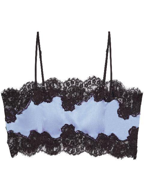 lace-trim bandeau top by FLEUR DU MAL