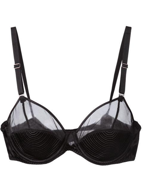 mesh and satin bra by FLEUR DU MAL